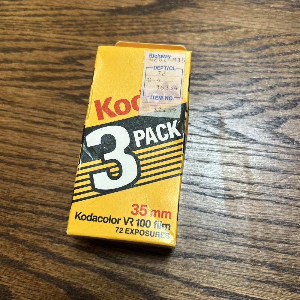 3 Pack Kodak Kodacolor VR 100 Film for Color Prints DX 35mm Expired